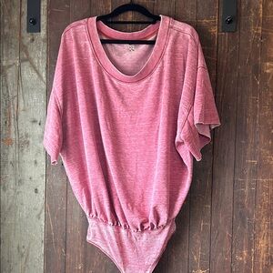 Not for sale-Reserved. 
FP Movement by Free People Rose Bodysuit